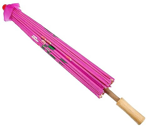 MERRYHAPY Klassischer Chinesischer Regenschirm Aus Seidenölpapier Dekorative Requisiten Zum Tanzen 82 Cm Durchmesser Verstärkter Griff Nicht Regenfest Zufälliger Stil