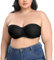 Deal of The Day Today 2 Sizes Bigger Padded Push Up Bra Plunge Bra Strapless Fuller Bust Bralette Minimiser Bras for Women UK Wireless Comfort Bra Amazon Outlet Clearance UK Overstock Black