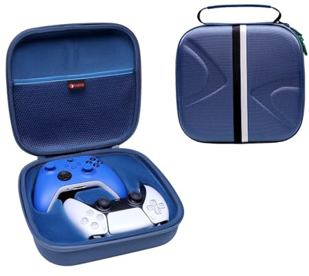 XANAD 2-in-1 Controller Case for Xbox/Playstation/Nintendo Switch/PowerA/ELISWEEN/GameSir/Diswoe/TIANHOO Wireless Controller - Hard Travel Protective Carrying Storage Bag(Blue)