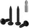 150 Pcs M4 Vis Bois Autotaraudeuses à Tête Bombée, Vis à Bois Noires, Visser Autoperceuses, Visser à Tête Ronde Cruciforme pour Meubles Métal, M4x30mm