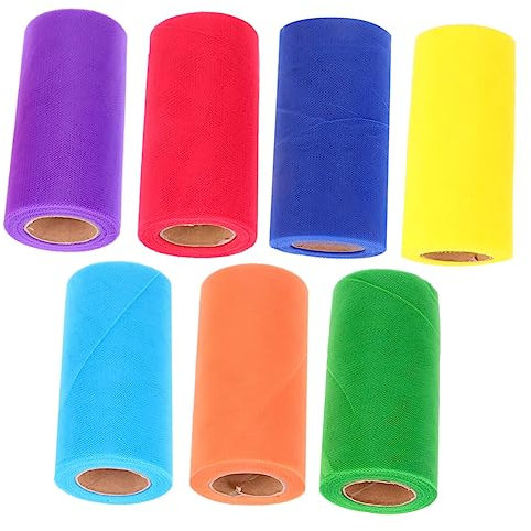 Rollo De 7 Piezas Decoración De Mesa De Gasa Falda De Mesa De Tul Fiesta Cinta Lila Flores De Otoño Cinturón Con Flecos De De Imitación Cadena De De Imitación