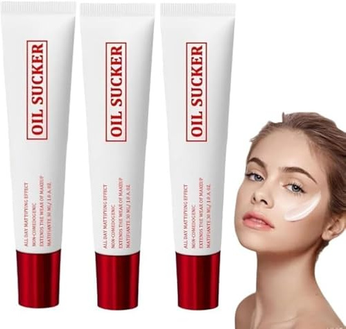 New Oil Sucker,Waterproof and Sweatproof Matte Primer,Upgrade Extreme Mattifying Alkaline Primer,eyeshadow primer for all skin types, light and non-greasy