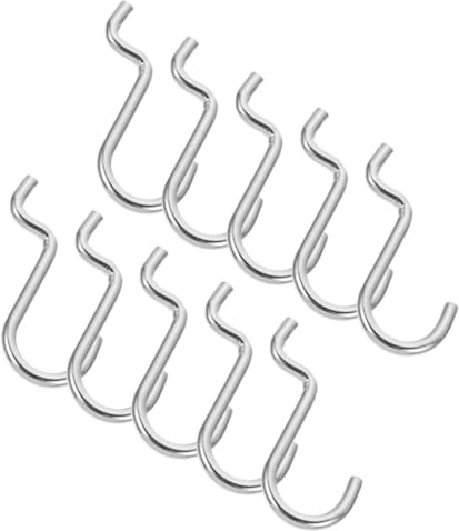LABRIMP 10 Pezzi Ganci in Ferro per Pannelli Forati, Resistenti e Facili da Installare, per Organizzare Strumenti e Scaffali in Ambienti di Stoccaggio