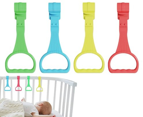 Anelli di supporto per camminare: maniglie di allenamento regolabili, assistente di esercizio ergonomico, pratico accessorio per lettino | in piedi per lo sviluppo del bambino, anelli di