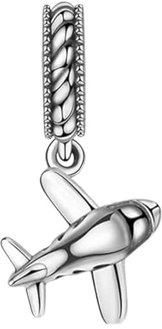 925 Sterling Silber Flugzeug-Anhänger Reise Charm für Pandora Armband - Weihnachten