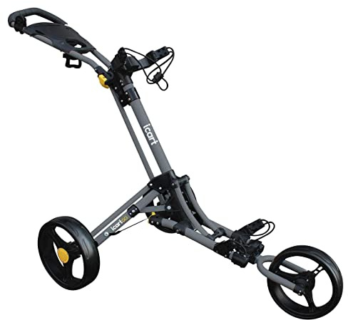 Masters, Grau Golf iCart Go Trolley mit 3 Rädern, Schwarz, Einheitsgröße