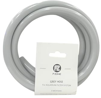 FZONE Aquariumschlauch 3M Klasse Grau für Wasserfiltersystem Schlauch 12/16mm