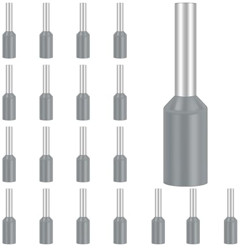 100 stycken trådhylsor 0,75 mm², Hanibos trådhylsor set kabeländhylsor isolerade trådhylsor för trådanslutning (0,75 mm² x 8 mm)