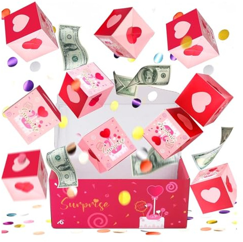 Yeemeen Surprise Gift Box - 12pc Pop-Up Explosion Box for Birthdays, Weddings, Anniversaries & Christmas