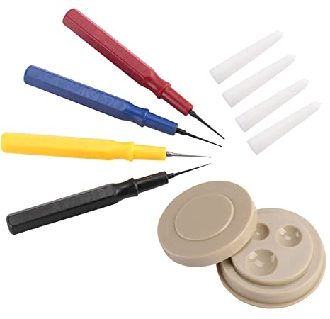 Yosoo Health Gear Uhrmacher-Reparaturwerkzeug, Professionelles Uhrenöler-Set, 1 Ölbecher, 4 Stift-Sortiment-Set, Verschiedene Nadelgrößen mit Kunststoffgrößen für Arbeiter, Uhren, Uhrmacher,