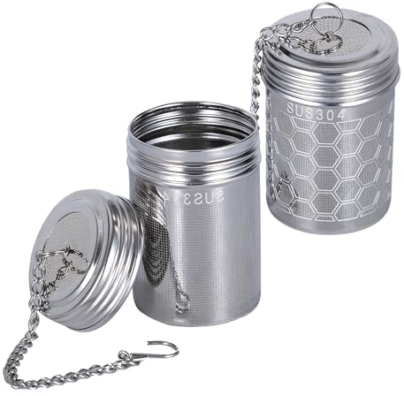 2 Pcs Infuseur à Thé en Acier Inoxydable, Passoire À Thé, Infuseur à Thé pour Théière, Infuseur à Thé Avec Chaîne Crochet, Passoire à Epices, Infuseur à Thé pour Accessoires de Théiéres et Tasses