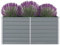 KOIECETA Hochbeet Pflanzkübel Blumenkasten Garten Pflanzkasten Terrassen Gemüsebeet Gartenbeet Pflanzbeet 160 x 80 x 77 cm Verzinkter Stahl Grau