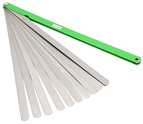 Spessimetro in Acciaio Inossidabile 300 Mm, Calibro di Riempimento Spessimetro 300 Mm 17 Pezzi Strumento di Misurazione dello Spessore della Lama Sostituibile