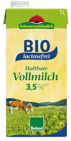 Schwarzwaldmilch - Bioland H-Vollmilch 3,5%, lactosefrei, 12 x 1 Liter