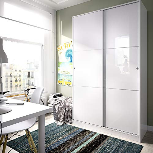 DEKIT GRUPO RIMOBEL Armario con dos puertas correderas Blanco, 204x120x50 cm