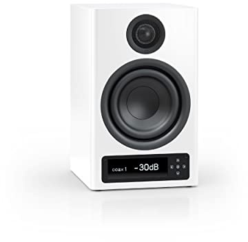 Nubert nuPro XS-3000 RC | Weißer Regallautsprecher | 1 Stück Kompaktlautsprecher | Bluetooth Lautsprecher aptX HD | Lautsprecher Verbindung kabellos High Res | Schreibtischlautsprecher im Homeoffice