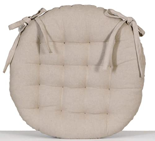 Atout Ciel Cuscino rotondo Bicolore D. 40 cm, tortora/antracite