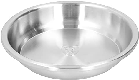 MISNODE Plato Hondo de Acero Inoxidable para Cena, Ensalada, Sopa, Plato para Servir, Vajilla, Platos Redondos para Ensalada para el Hogar, Cocina, Camping Al Aire Libre,(Lizhi 304 Deep Plate: 26cm)