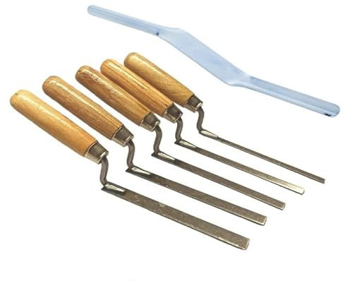 5 x Starke Kelle aus Karbonstahl 6 8 10 12 14 mm mit Holzgriff + Ziegelfugen-Set