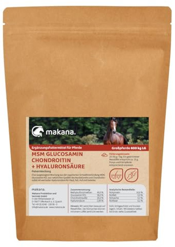 Makana MSM glukosamin kondroitin hyaluronsyra pulver 500 g påse