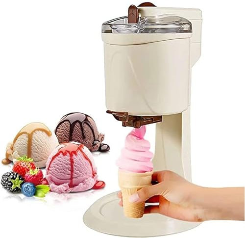 VNIOFSW Automatische Eismaschine mit Kompressor, 1-Liter-Softeismaschine für Joghurt, Sorbet und EIS, Heim-Dessertmaschine für einfache hausgemachte Leckereien, Mr. Whippy-Maschine mit großem Fassun