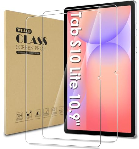 WD&CD 2 Pezzi Pellicola Protettiva Compatibile per Samsung Galaxy Tab S10 Lite 10.9/S10 FE /S9 FE/S9/S8 inch, Vetro Temperato Alta Definizione Compatibile per Doogee Tab A9/A9Pro 10.1 inch