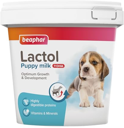 Beaphar – LACTOL – Lait maternisé pour Chiot en Poudre – Enrichi en DHA – Source de protéines de Haute qualité – pour Chiot Non sevré, Femelle gestante ou allaitante et Chien âgé ou Malade – 2 kg