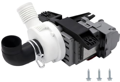 2026 UPGRADED W10536347 W10155921 W10049390 Washer Drain Pump with 3 Mounting Screws Fit for Whirlpool Kenmore Maytag washer, Replace W10217134 W10281682 AP5650269, 365 DAYS WARRANTY by Beaquicy