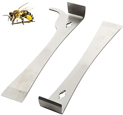 DQITJ Bienenstock-Schaber, poliert, Edelstahl, 2 Arten