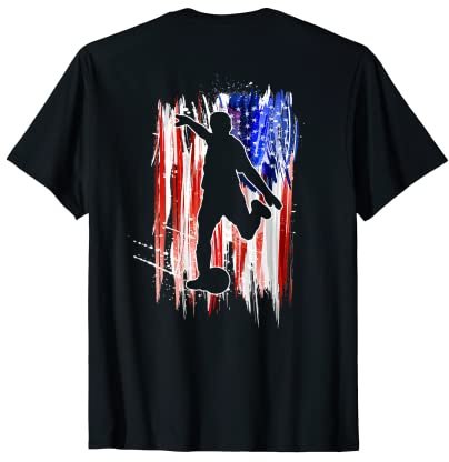 Proud America Soccer Lovers Jersey - USA Flag Football Fans T-Shirt