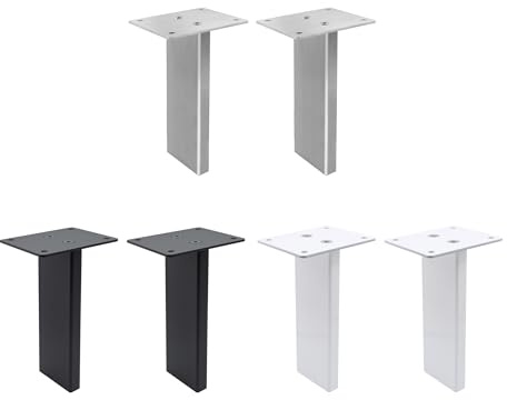 2x Natural Goods Berlin console à barre DROITE, base de comptoir en métal, console pour comptoirs, support supérieur (Noir, DROIT)