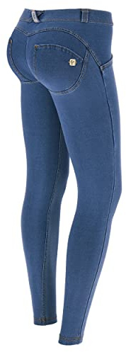 FREDDY WR.UP Jeggings WR.UP® push-up, à taille basse coupe super skinny, Jeans Effacer-Coutures Jaune, Extra Small