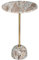 Atmosphera - Beistelltisch Nema Marmor und Metall - Beige