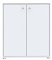 Forte Tempra 2 Kommode mit 2 Türen, Holzwerkstoff, weiß, Bx H xT: 73,7 x 85,5 x 34,8 cm
