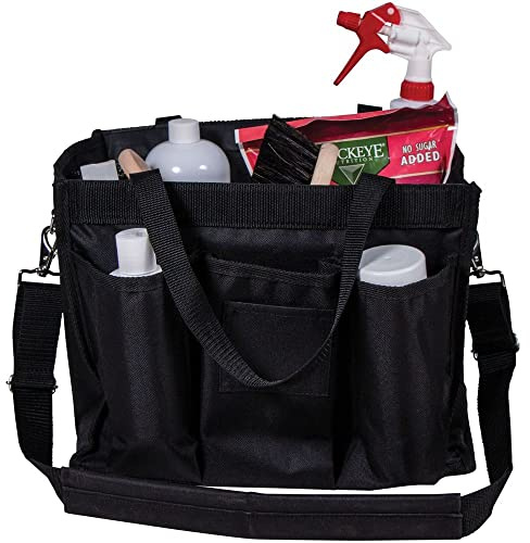 Dura-Tech Smartchoice Grooming Tote | Color Black | Ultimate Stable Organizer | Dirt-Control Feature | Easy Carry Design | Sturdy 600D Poly Material