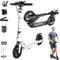Cityroller Tretroller Erwachsene 150 kg Tragkraft, City Roller Kinder, 200mm Big Wheel Scooter mit Bremsen und Stoßdämpfern, Kickboard Klappbar & Höhenverstellbar (weiß)