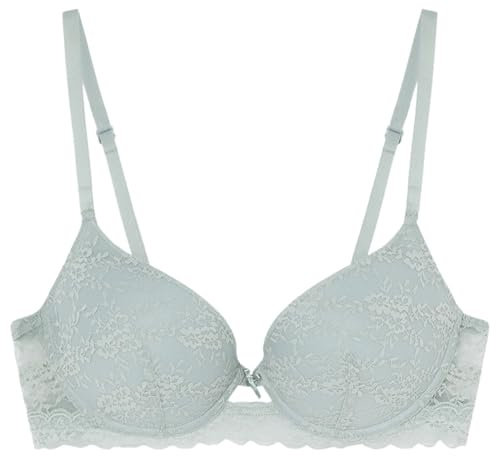 Women'secret Sujetador Push up, Verde Lago, 90B