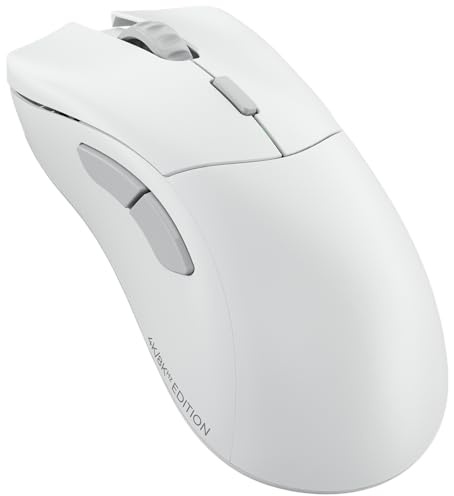 GLORIOUS Gaming Model D 2 PRO 4K/8K Wireless Gaming Mouse - 2.4GHz 1ms delay, 4K/8K Polling, 100M clicks, 62g Superlight, Long Battery Life, 26K DPI, RGB, Ergonomic, 6 Buttons, PTFE Feet - White