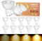 GU10 LED Warmweiss Dimmbar Lampe 12er-Pack, 3000K Warmweiß Glühbirnen, 7W Ersetzt 50W Halogen Leuchtmittel, Energiesparlampe GU10, 510 Lumen AC 220-240V, Abstrahlwinkel 38° Flimmerfrei Strahler