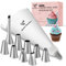 Saleependent 11 Kit Poches à Douille,Set de Poche a Douille Patisserie avec 9 Douilles, DIY Patisserie Accessoire Kit Professionnelle,Poche à Douille reutilisable.