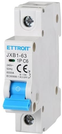 Interruttore Magnetotermico IXTRIMA, 1P, 220V, 6KA, Ampere Disponibili: 6A-10A-16A-20A-25A-32A-40A-50A-63A (C6-6A)