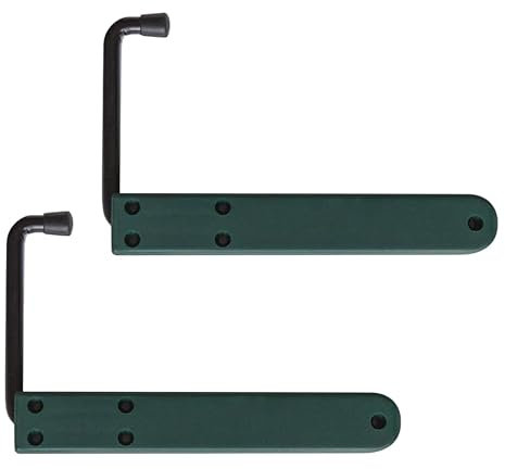 Kit Ferma Imposte in Plastica FP14 – Set da 2 Ganci Fermapersiana | Colori: Bianco, Nero, Verde (Verde)