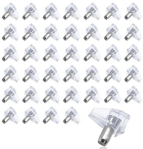 Regalbodenträger 5mm 40 Stück Einlegeboden Halter Bodenträger für Einlegeböden Regalbodenhalter Kunststoff Transparent für Möbel