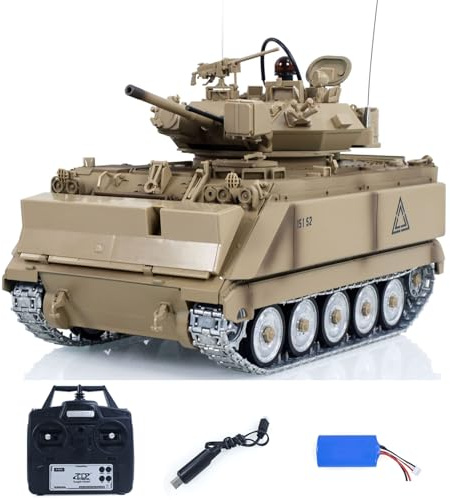 TOUCAN RC HOBBY 1/16 Pro Ver. 1/16 US M2412-A M113A1 MRV RC Armored Personnel Carrier RTR 3.0 IR Barrel Recoil Muzzle FlashTurret Rotation Metal Gearbox Remote Control Tank Model 14+