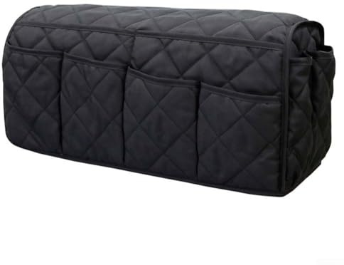 Organizador de reposabrazos de sofá con 14 bolsillos, bolsa de almacenamiento colgante de algodón para control remoto, teléfono, revistas, soporte reclinable antideslizante, accesorio protector