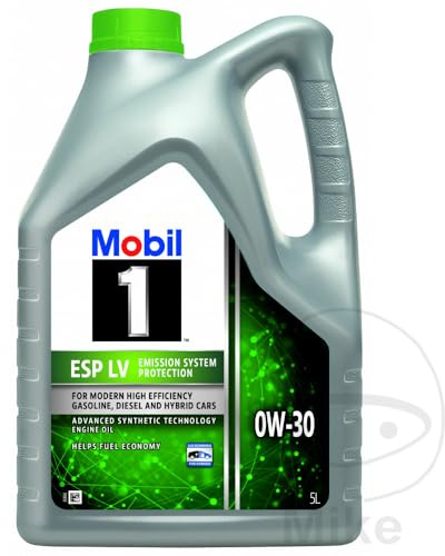 MOBIL - 1 bidon d'huile moteur ESP LV 0W30 de 5 litres pour voiture ACEA A5/B5 ACEA C2 API SN/SL MB 229.61 EM154320