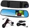 LASIEYO Dash Cam Front and Rear, 4. 3 Front and Rear View Mirror Camera 1080P Dual Dash Cam with G- sensor, Motion Detection, 170° Wide Angle, Loop Recording Reverse Monitor System