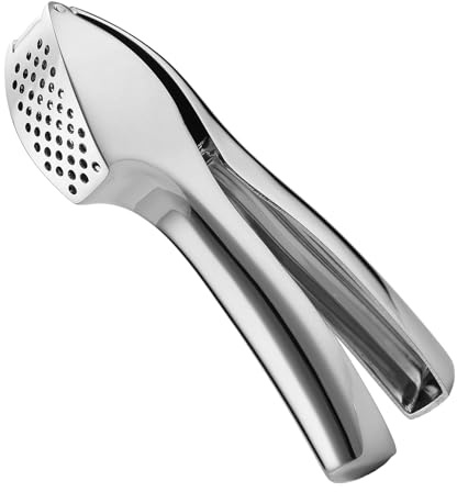 Houlime Garlic Press Crusher - Rust-Proof, Easy to Clean, Easy-Squeeze Professional Garlic Mincer