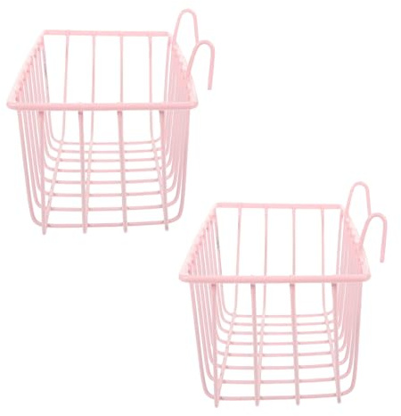 VICASKY Lot de 2 Râteliers à Foin pour Lapins en Métal Rose Mangeoire Murale pour Cage à Petits Animaux Support Solide et Facile à Nettoyer Accessoire D’Alimentation pour Lapins