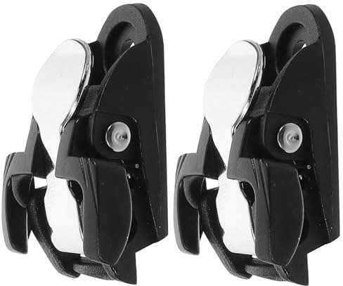 CIYODO Hebillas de Repuesto para Patines en Línea, 2 Piezas Negras y Plateadas, Cierre Ajustable de Fijación Segura, Accesorios Resistentes para Reparación y Estabilidad en Patinaje